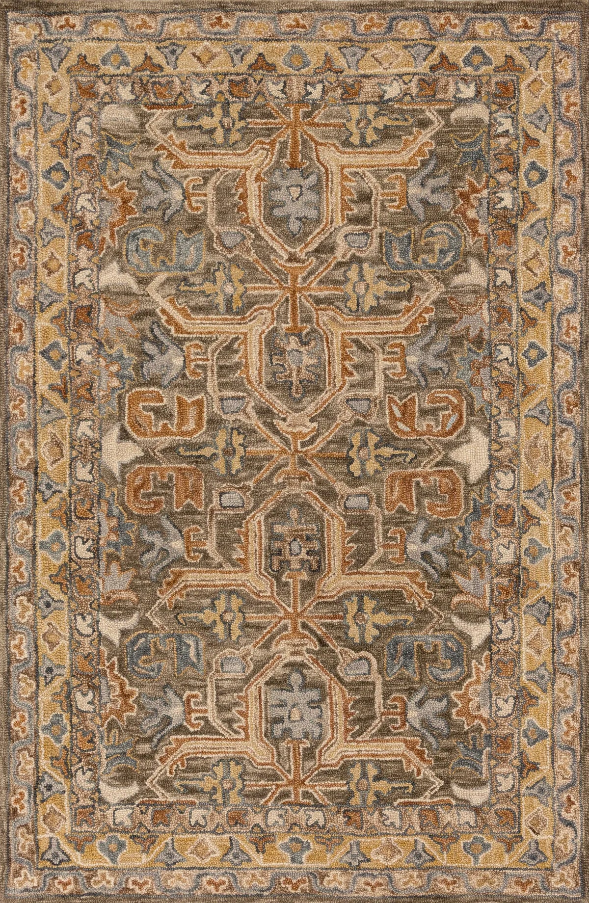 Loloi Victoria Vk-01 Walnut / Multi Rugs - main flat