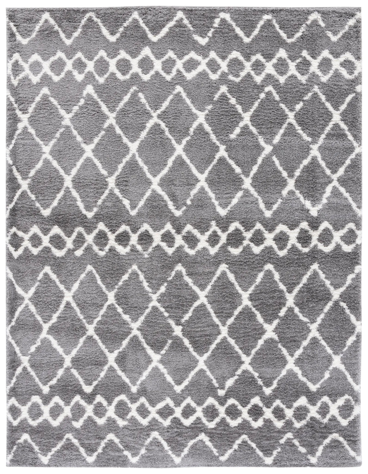 Safavieh Berber Shag 10'-0" x 14'-0" Rug in Light Grey / Cream