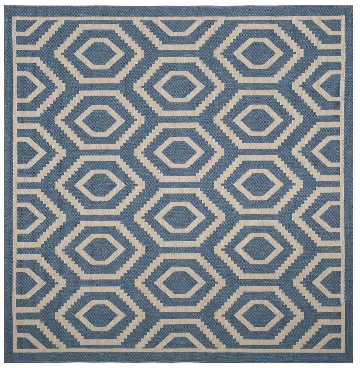 Safavieh Courtyard 7'-10" x 7'-10" Rug in Blue / Beige