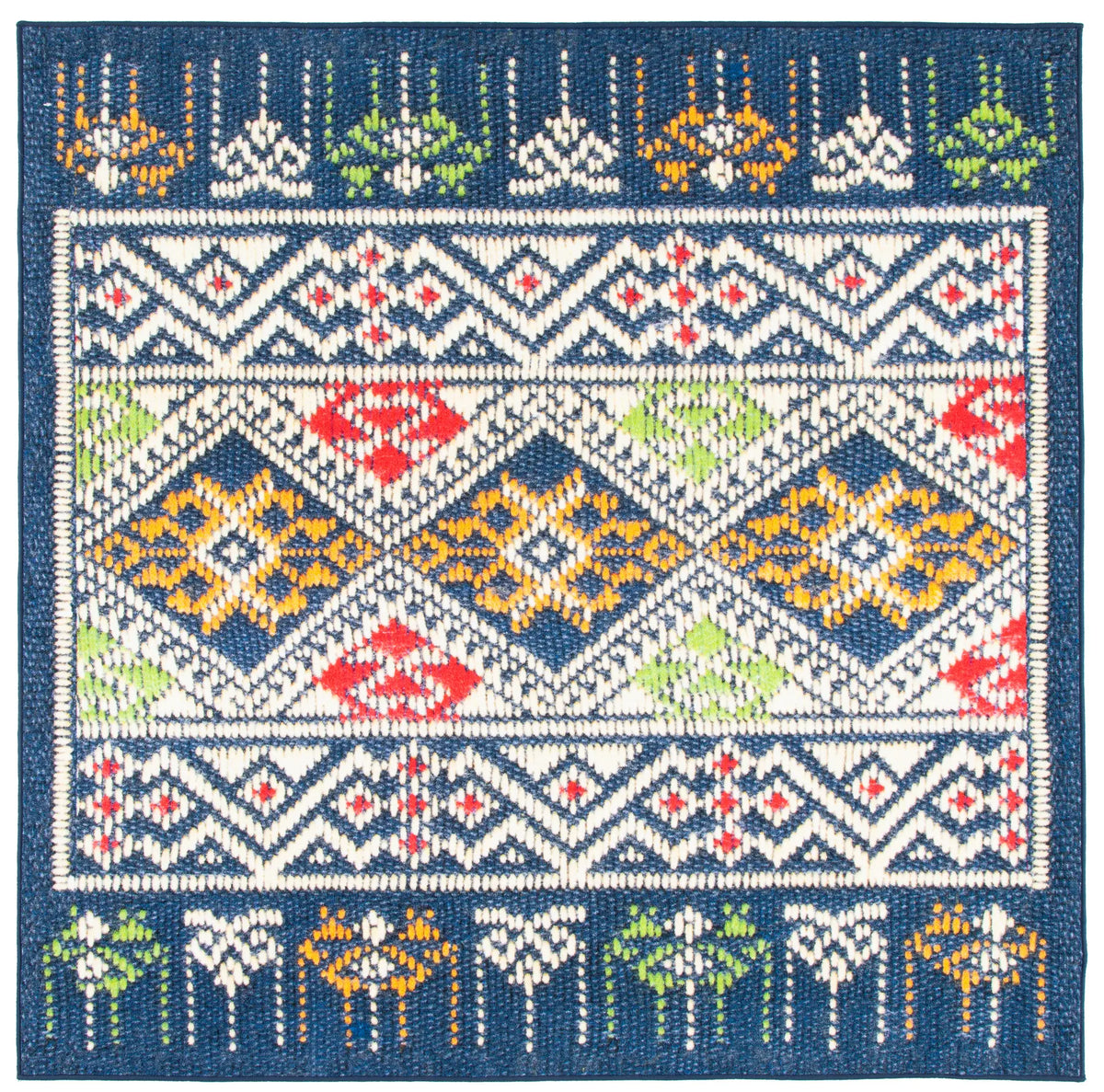 Safavieh Journey 6'-7" x 6'-7" Rug in Blue / Ivory