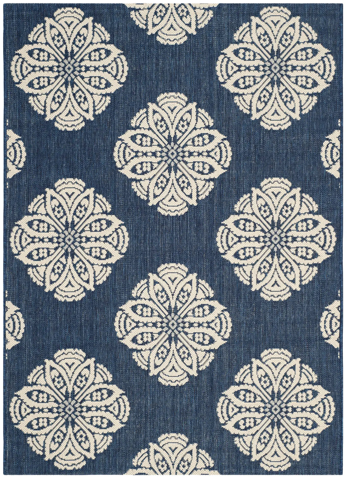Safavieh Courtyard 4'-0" x 5'-7" Rug in Navy / Beige