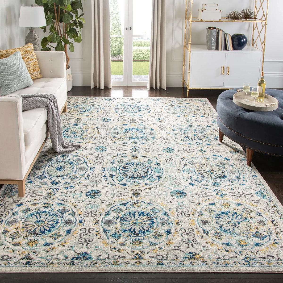 Safavieh Evoke 10'-0" x 14'-0" Rug in Ivory / Blue