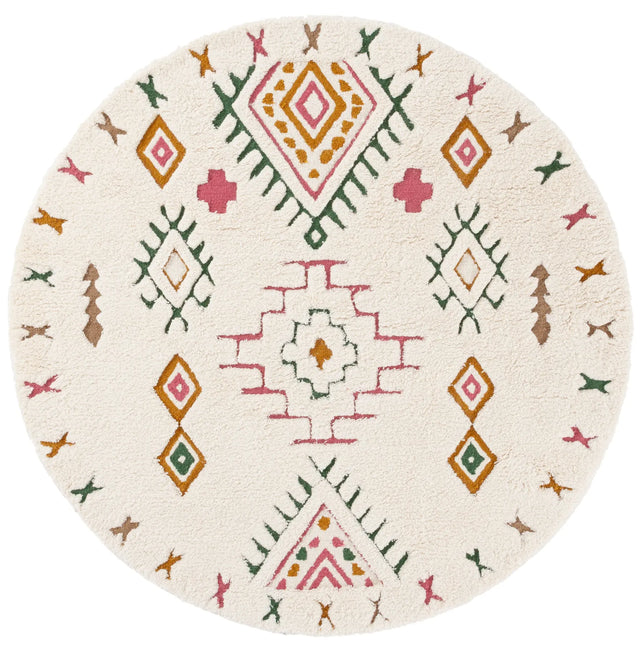 Safavieh Casablanca 6'-0" x 6'-0" Rug in Ivory / Pink