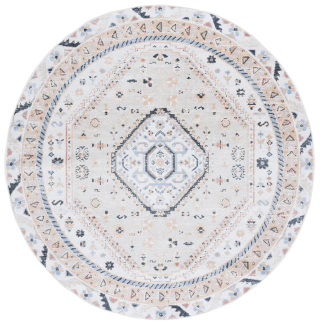 Safavieh Bayside 6'-7" x 6'-7" Rug in Ivory / Beige Blue