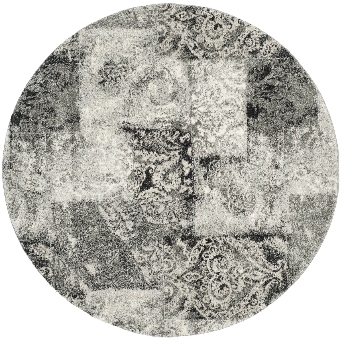 Safavieh Retro 6'-0" x 6'-0" Rug in Cream / Grey