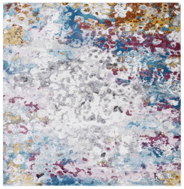 Safavieh Aria 6'-5" x 6'-5" Rug in Cream / Dark Teal