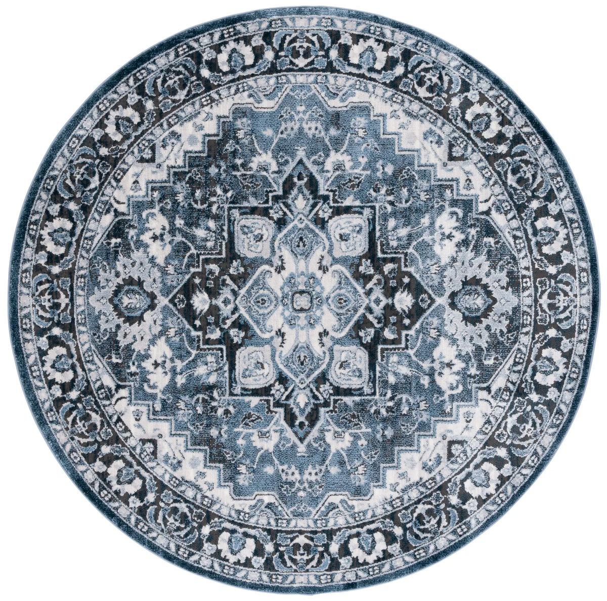 Safavieh Rosewood 6'-7" x 6'-7" Rug in Ivory / Blue