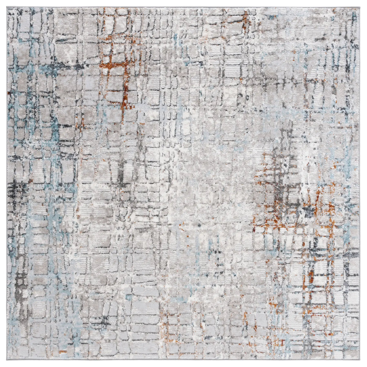 Safavieh Meadow 500 6'-7" x 6'-7" Rug in Grey / Blue
