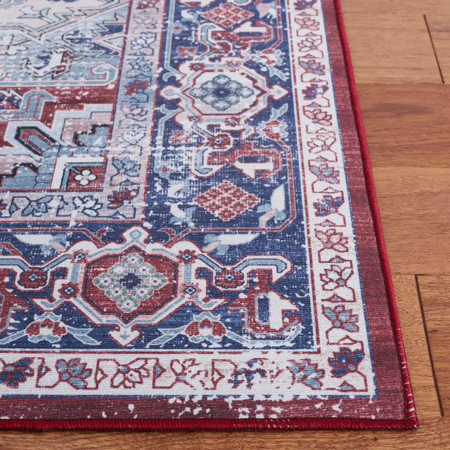 Safavieh Tucson 5'-0" x 8'-0" Rug in Red / Navy