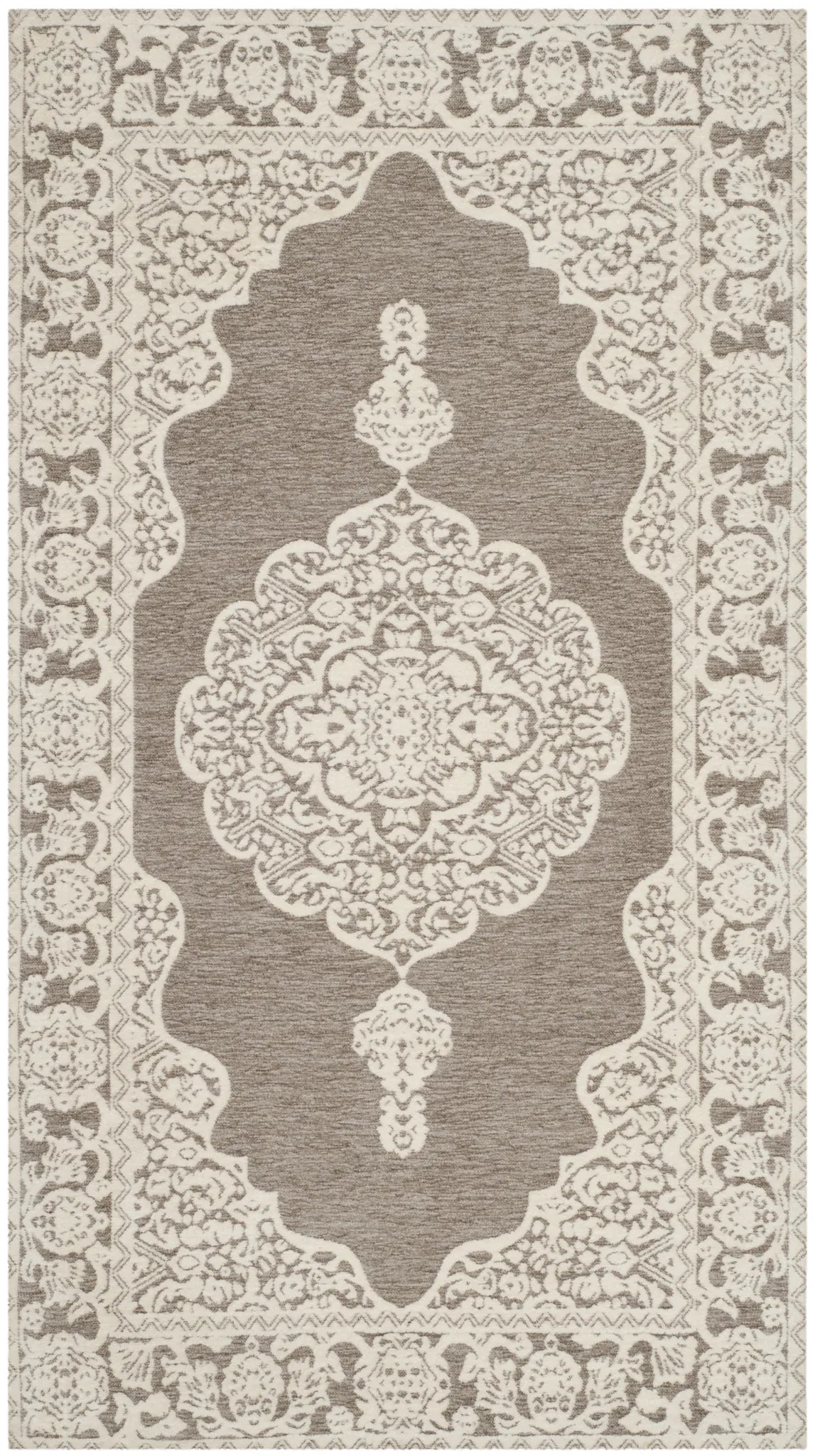 Safavieh Marbella 2'-3" x 4'-0" Rug in Light Grey / Ivory