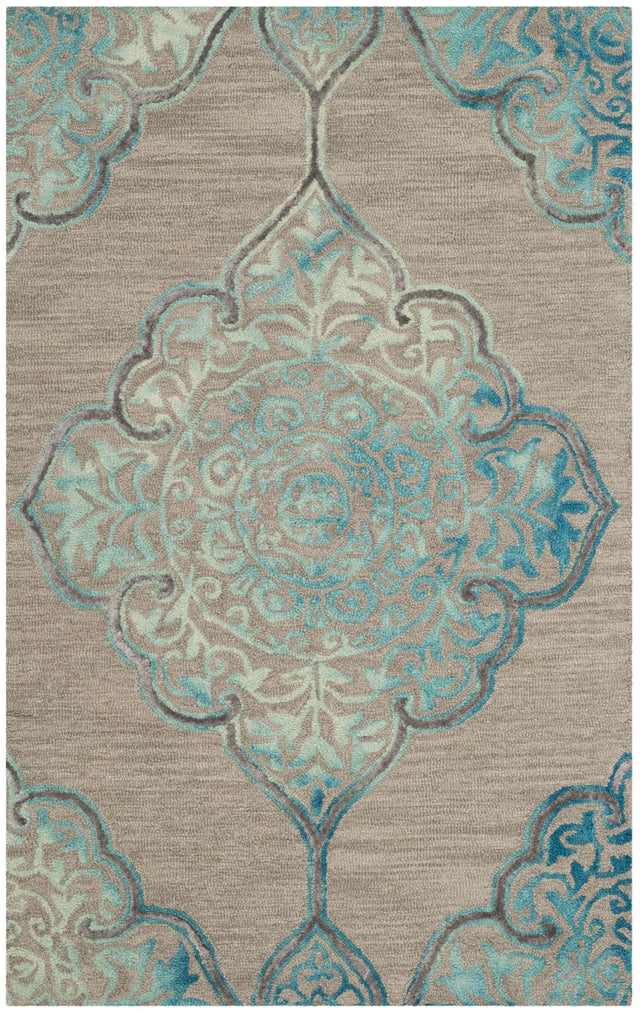 Safavieh Dip Dye 2'-0" x 3'-0" Rug in Grey / Turquoise