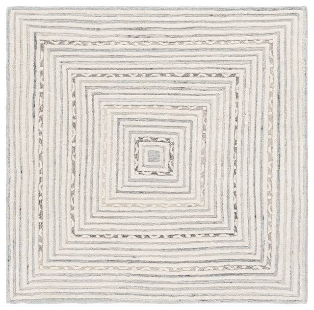 Safavieh Ebony 6'-0" x 6'-0" Rug in Ivory / Grey