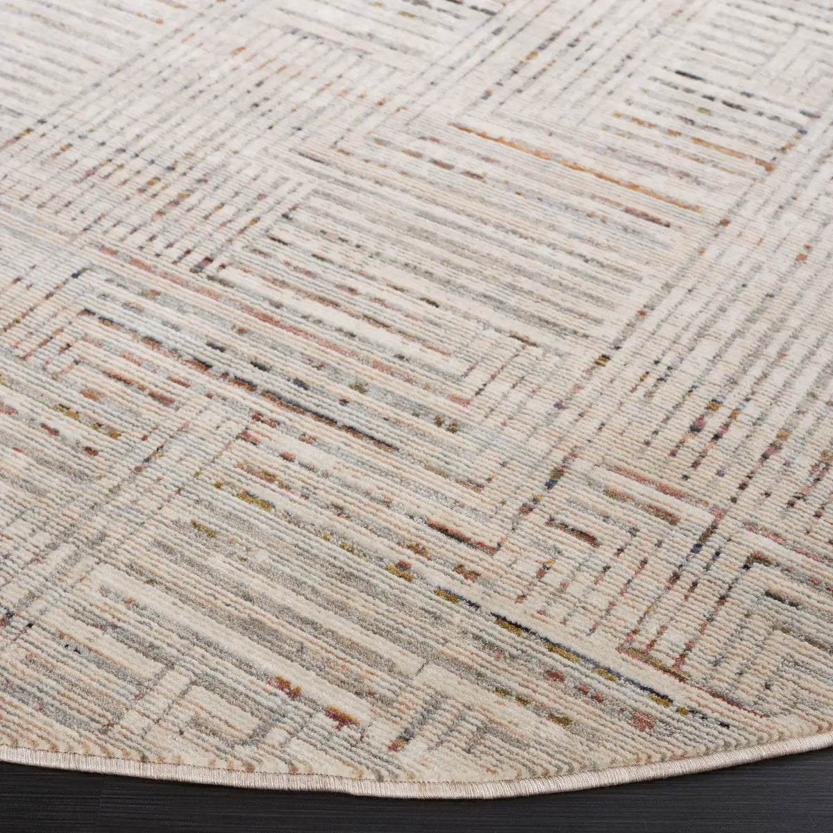 Safavieh Harlow 6'-3" x 6'-3" Rug in Ivory Grey / Rust