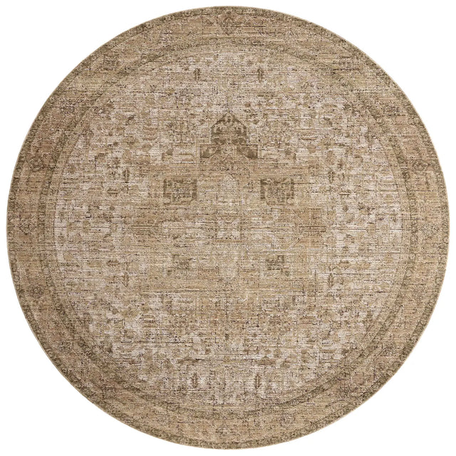Loloi Priscilla PRL-07 Beige / Earth Rug - round flat