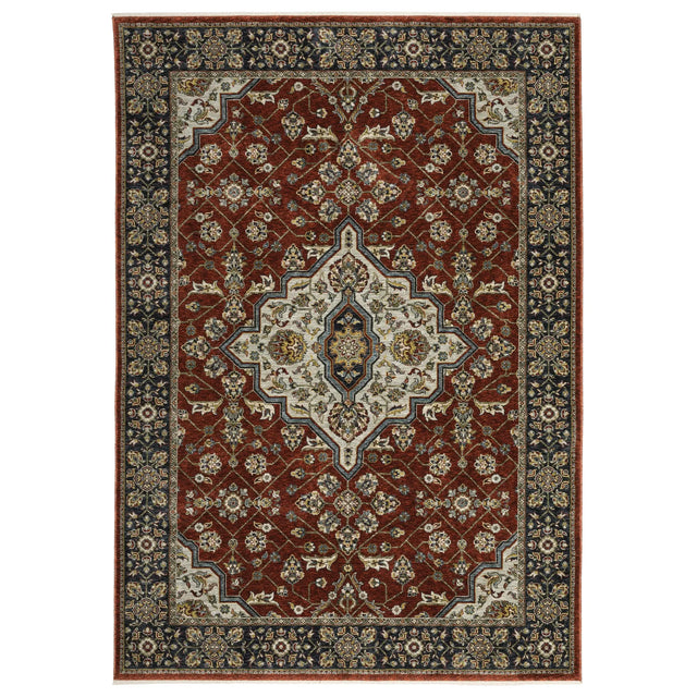 Oriental Weavers Sphinx Aberdeen 4151R Red/ Blue Rugs - main flat