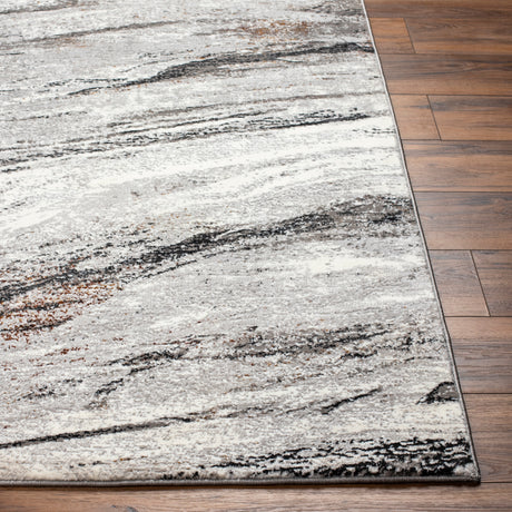 Surya Allegro Plus Agp-2307 Ivory, Charcoal, Light Gray, Black, Rust, Amber Rug.