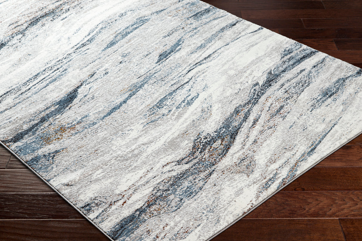 Surya Allegro Plus Agp-2308 Ivory, Medium Gray, Navy, Black, Rust, Amber Rug.