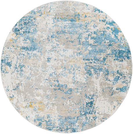 Surya Aisha Ais-2302 Sky Blue, Mustard, Light Gray, White Rugs.