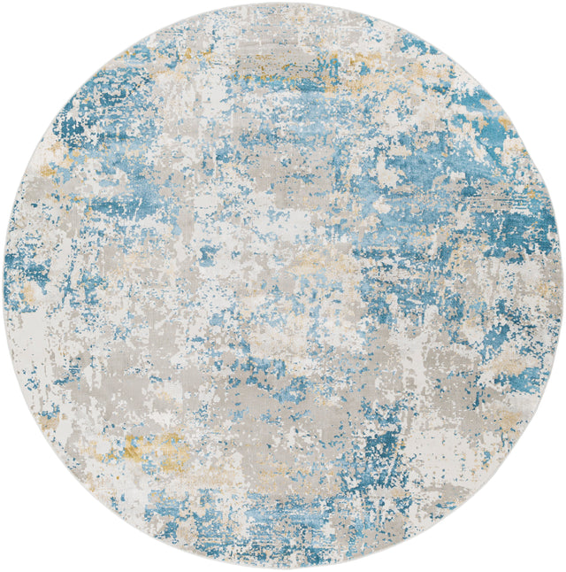 Surya Aisha Ais-2302 Sky Blue, Mustard, Light Gray, White Rugs.