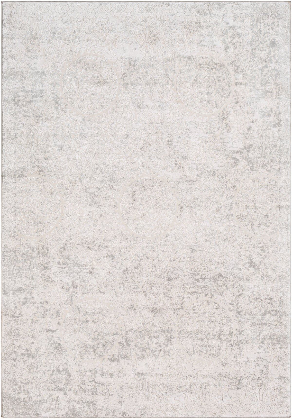 Surya Aisha Ais-2307 Light Gray, White Rugs.