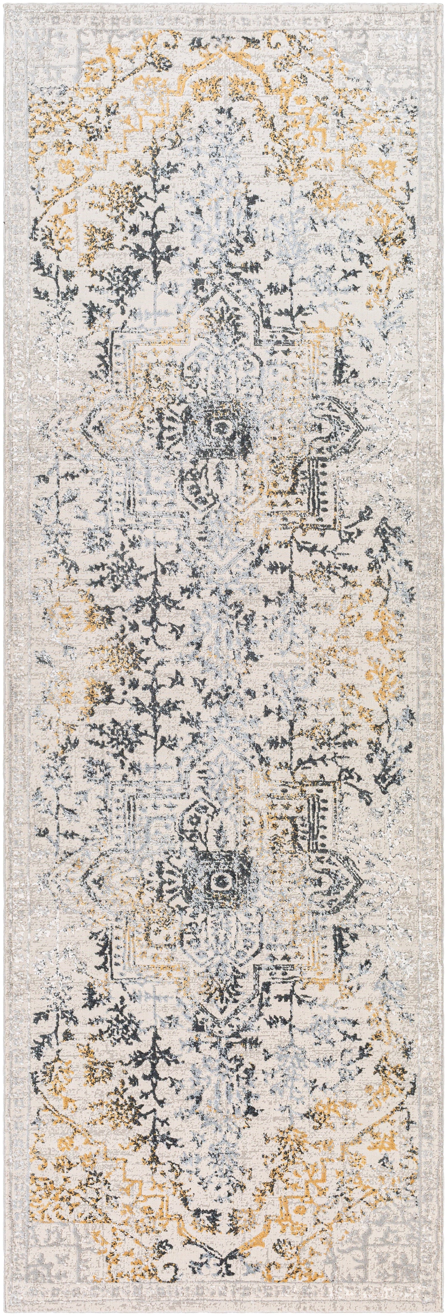 Surya Aisha Ais-2308 Charcoal, Medium Gray, Mustard Rugs.