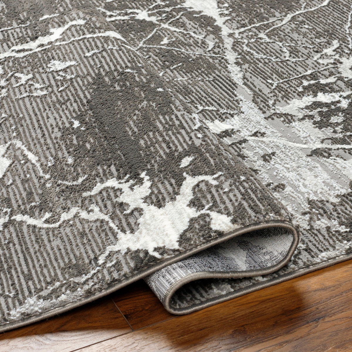 Surya Alder Ald-2312 Gray, Tan, Charcoal, Ivory, Cream, Taupe Rug.