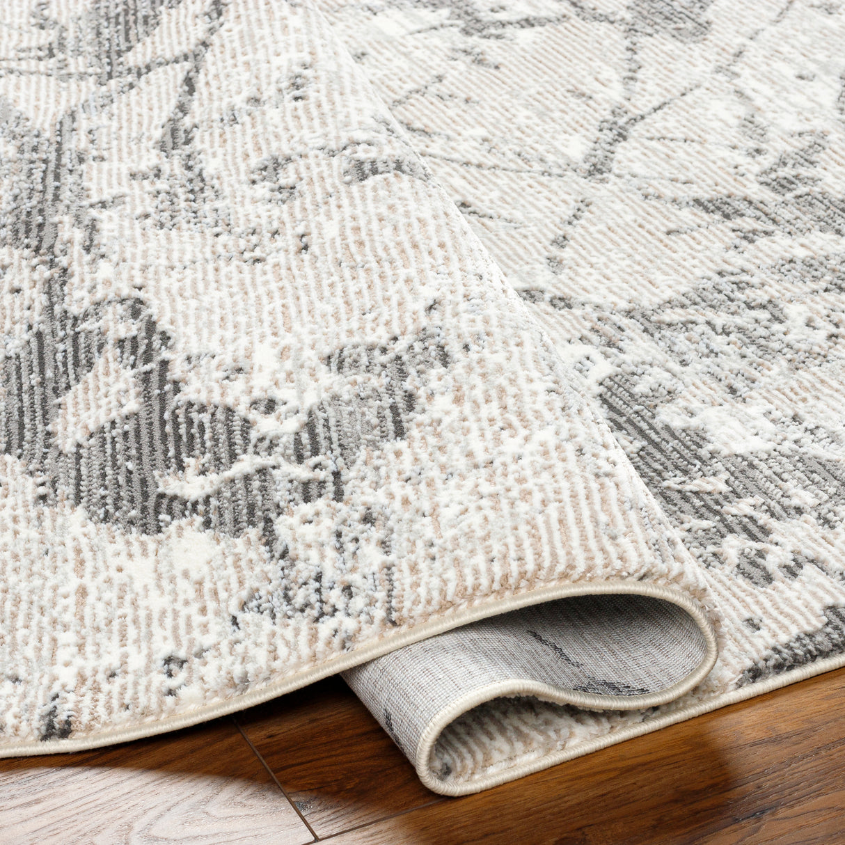 Surya Alder Ald-2314 Ivory, Taupe, Tan, Gray, Charcoal, Light Slate Rug.