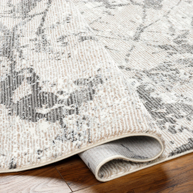 Surya Alder Ald-2314 Ivory, Taupe, Tan, Gray, Charcoal, Light Slate Rug.