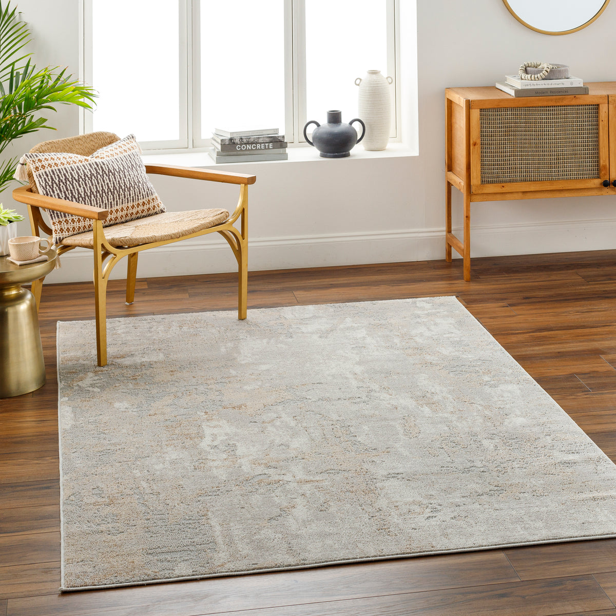 Surya Alamo Alo-2311 Tan, Gray, Off-White, Dusty Pink, Charcoal, Plum Rug.