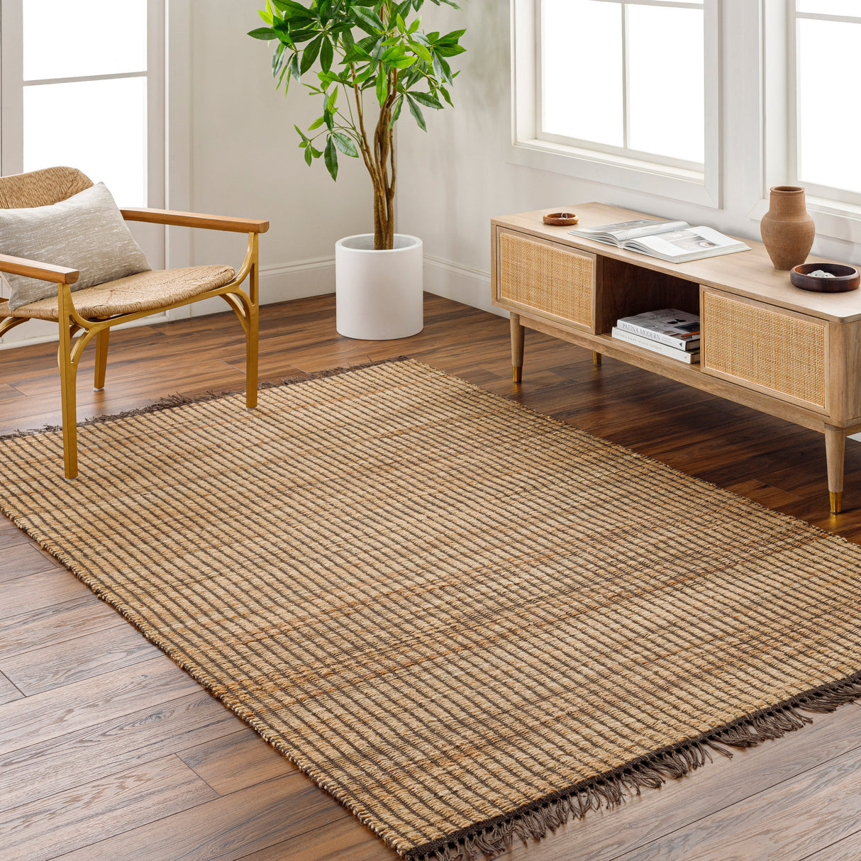 Surya Alex Alx-2306 Camel, Nickel, Eggplant, Khaki, Taupe, Clay Rug.