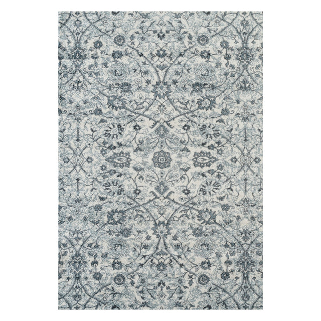 Amer Alexandria Classic Floral Power-Loom Light Blue Area Rug