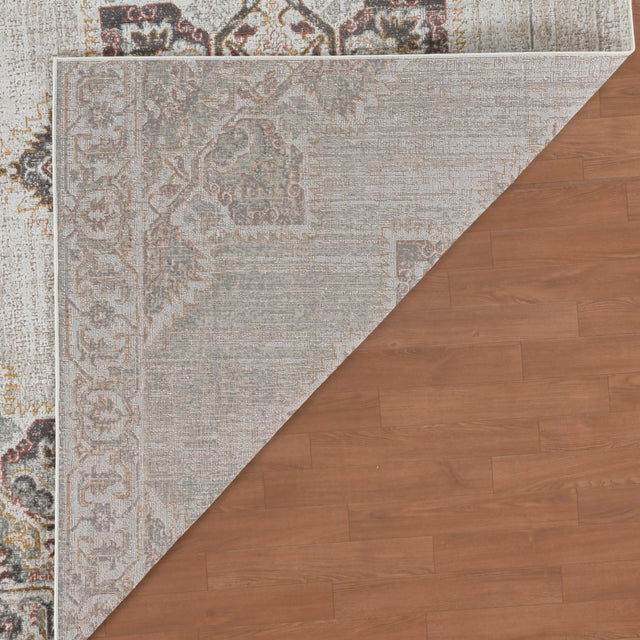 Amer Eternal Farmhouse Medallion Power-Loom Beige/Sand Round Rug