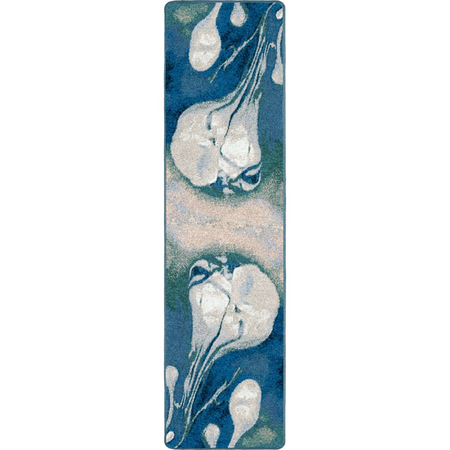 American Dakota Abstract Jellyfish Ocean Blue Rug - 0472OCB234