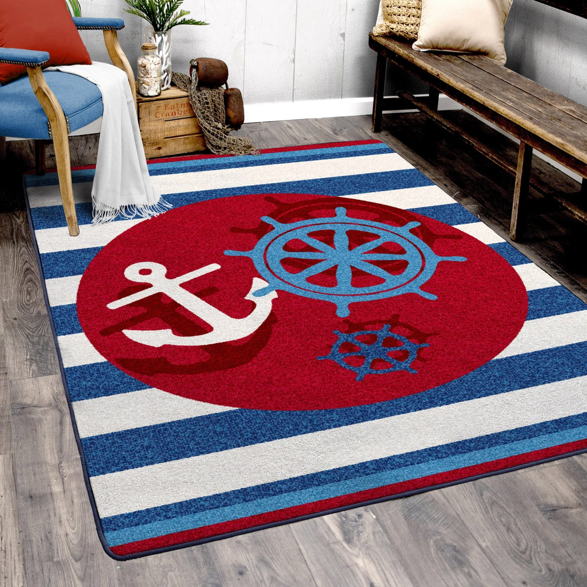 American Dakota Ahoy There Nautical Rug - 0197NAU234