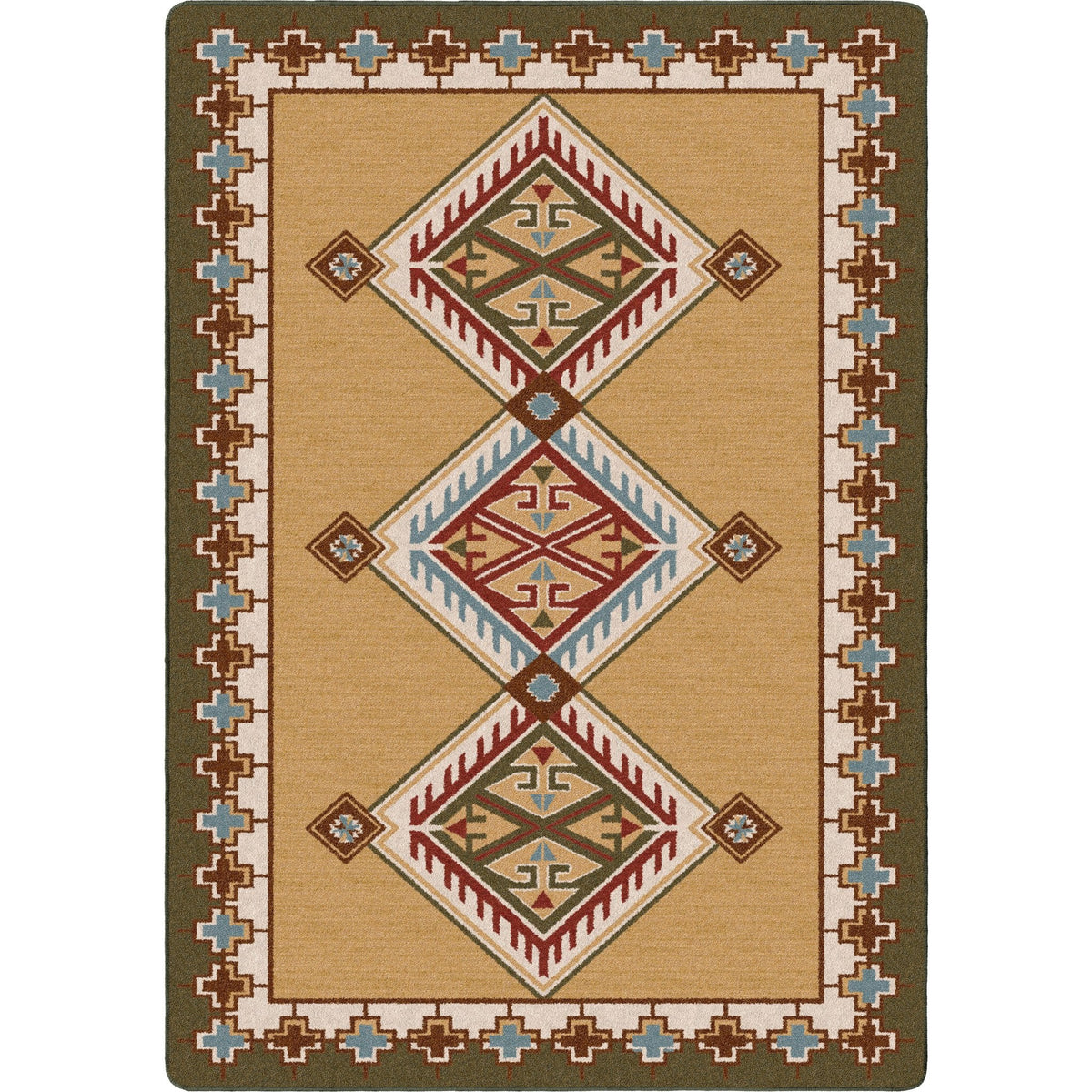 American Dakota Ancestry Green Rug