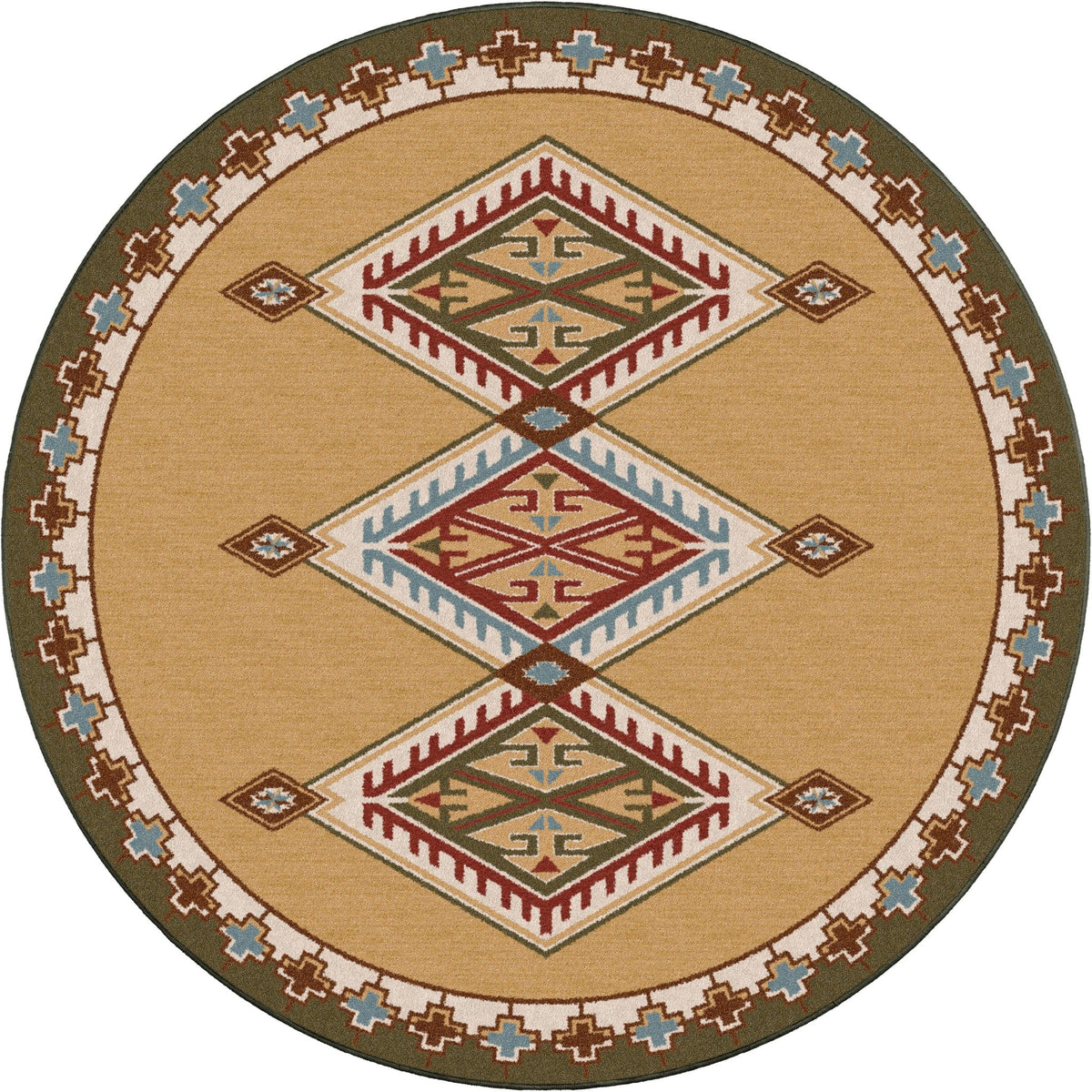 American Dakota Ancestry Green Rug