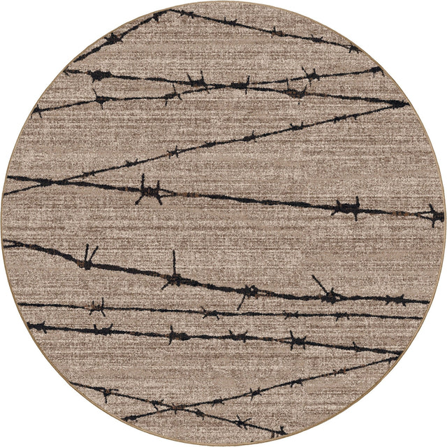 American Dakota Barbed Wire Natural Rug - 0192NAT234