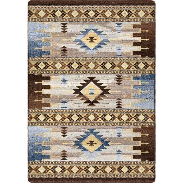 American Dakota Barred Blue Rug - ZZAD0575BLU234