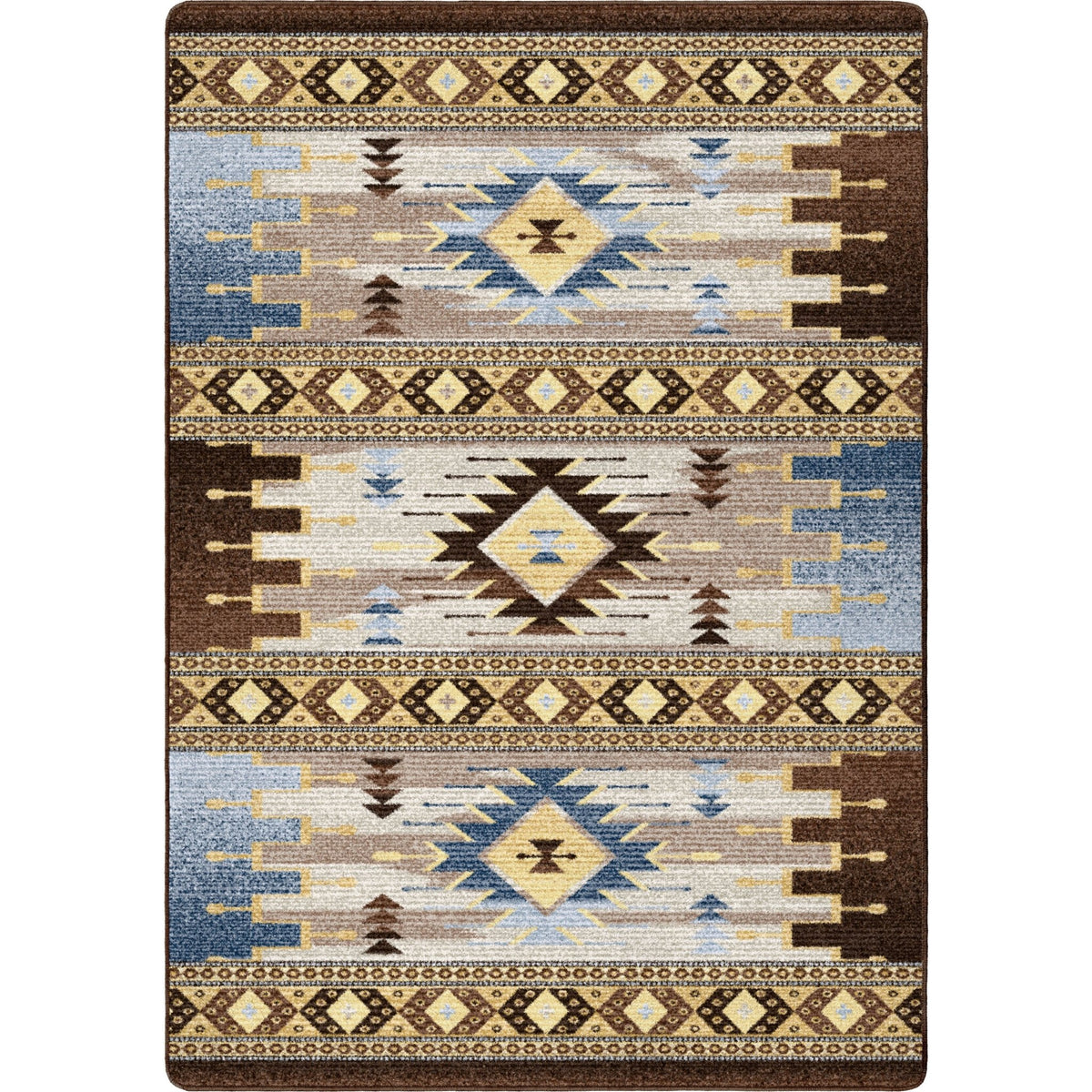 American Dakota Barred Blue Rug - ZZAD0575BLU234