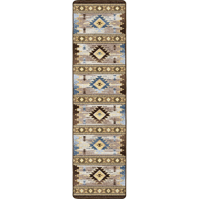 American Dakota Barred Blue Rug - ZZAD0575BLU234
