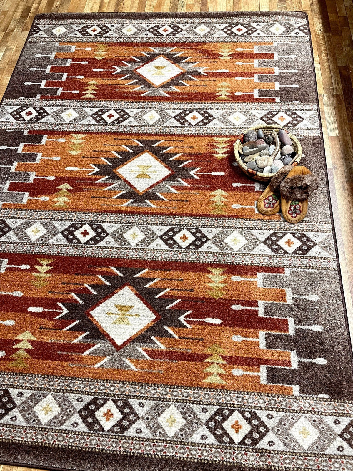 American Dakota Barred Rust Rug - ZZAD0575RST234