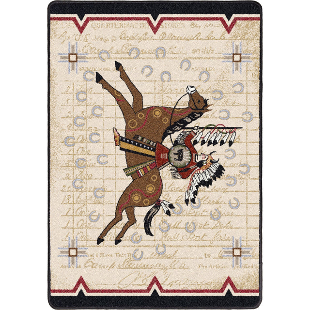 3x4 American Dakota Three Sisters Garnet Rug