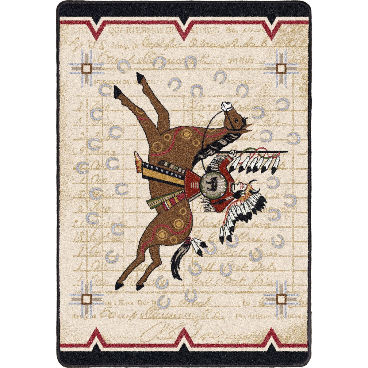 3x4 American Dakota Three Sisters Garnet Rug