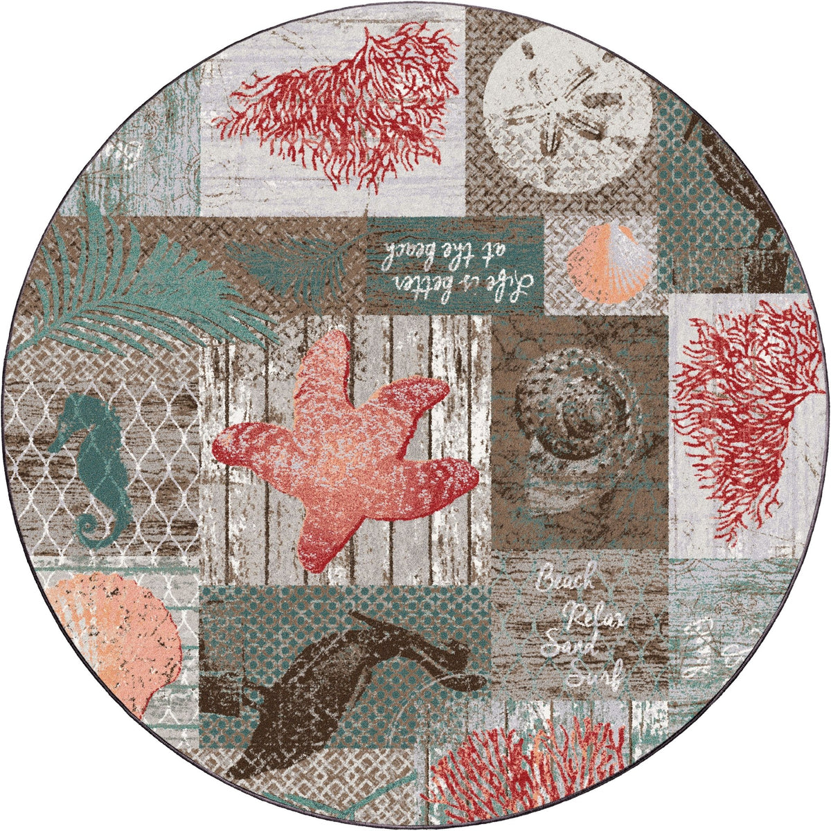 American Dakota Beach Blocks Coastal Rug - 0342COS234