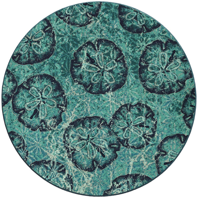 American Dakota Beach Money Aqua Rug - 0468AQU234