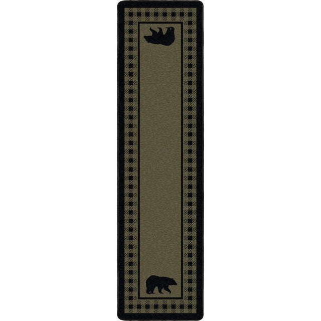 American Dakota Bear Refuge Green Rug - 0088GRN234