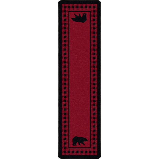 American Dakota Bear Refuge Red Rug - 0088RED234
