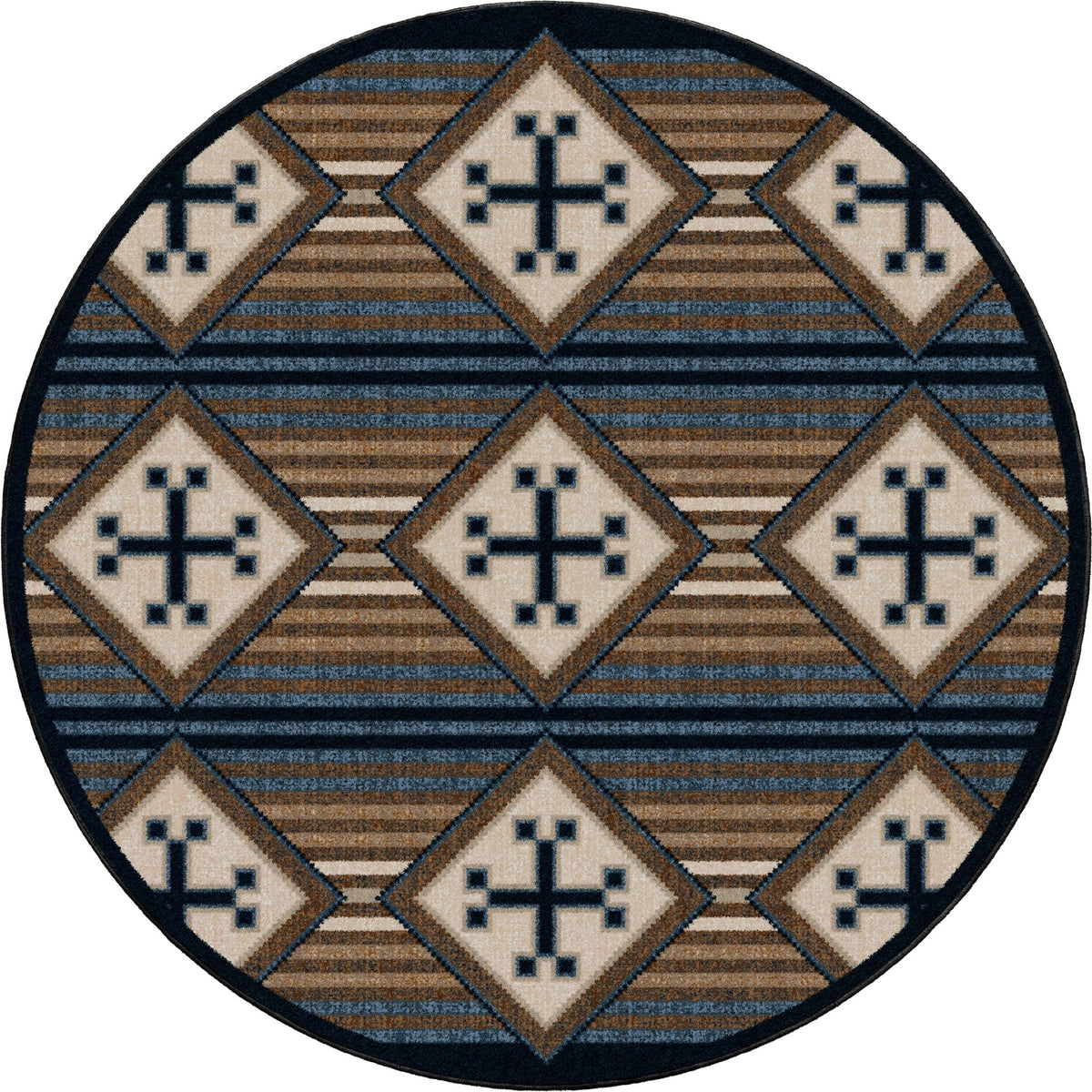 American Dakota Bison Creek Black and Russet Rug - 0794BAR234