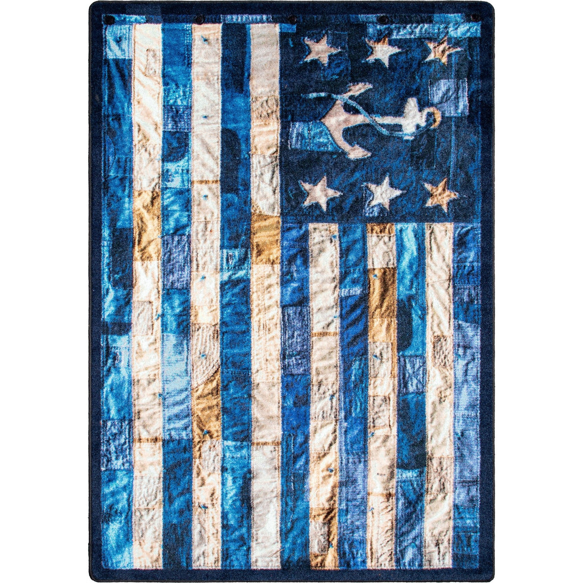 American Dakota Blue Jean Anchor Blues Rug - 0724BLU234