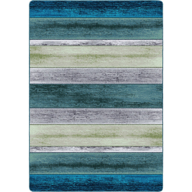 American Dakota Bungalow Stripe Aqua Rug - 0146AQU234